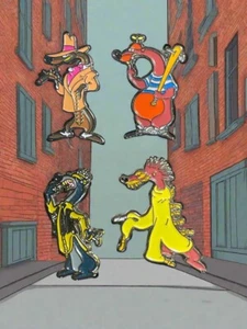 Vintage Toon Patrol Smartass, Wheezy, Stupid and Psycho Enameled Pins - Picture 1 of 7