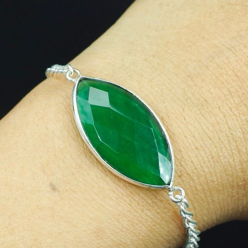 VALENTINO Bracciale in argento sterling 925 con pietre preziose marchesa granato verde naturale