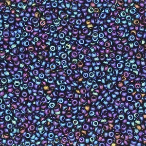 12/0 Czech Metallic Blue Iris Glass Seed Beads - Picture 1 of 1