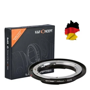 K&F Adapter, Nikon F Lenses On Canon EOS Camera 1100D 1000D 100D 700D 80D - Foto 1 di 5