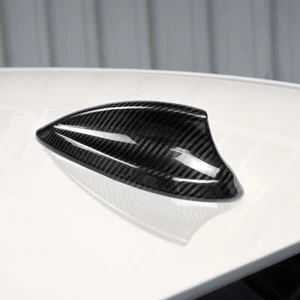Real Carbon Fiber Shark Fin Antenna Decor Cover For BMW F22 F30 F32 2 3 4 Series - Picture 1 of 8