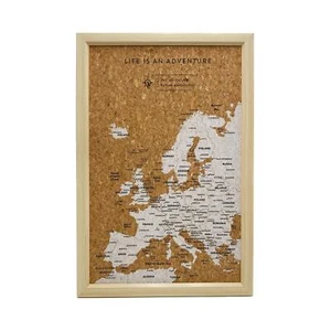 Europe Travel Map Pin Board Pins Splosh Personalised European Planner Maps White - Imagen 1 de 2