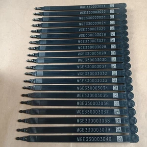 1000 Black plastic truck trailer security seals Numbered Amazon 7" Tamper Proof - Picture 1 of 4