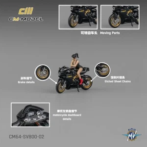 CM Model MV Agusta Superveloce 800 SV800 (schwarz mit Showgirl Figur) - Bild 1 von 10