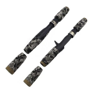 Canna da Pesca Casting/Spinning Manico Split Grip Mulinello Riparazione Sedile Grigio Nero CAMO - Foto 1 di 18