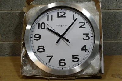 Wall Clock Howard Miller 15¾" 625-450 Round Brushed Aluminum Finish - Image 1 of 4
