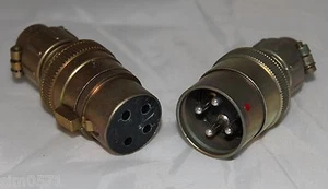 Coppia connettori militari 4 poli - Picture 1 of 1