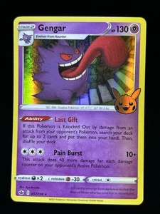 Pokémon Gengar Juego de Cartas Coleccionables Tarjeta Estampada Halloween Truco o Comercio, Holo Raro, 057/198 - Imagen 1 de 2