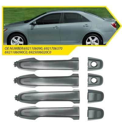 Manija de puerta exterior delantera trasera 4 piezas para Toyota RAV4 2001-2012/2003-2010 Matrix Foto 1 de 4