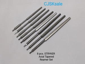 8 pcs. STRYKER 1101-0405 1101-1112 Axial Tapered Reamer Set (USED). - Picture 1 of 16