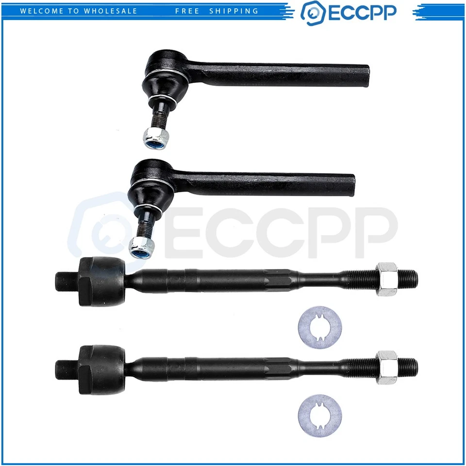 Front Steering Inner & Outer Tie Rod End Suspension For 2003-2004 Nissan Murano - Imagem 1 de 4