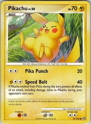 Pikachu Stormfront 70/100 Normal LP/NM - Image 1 of 2