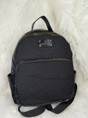 Cartera Mochila London Fog Acolchada 100 Aniversario Negra Libby Nylon  Foto 1 de 4