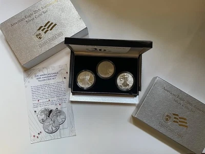 American Eagle 20th Anniversary Silver Coin Set - Image 1 of 4
