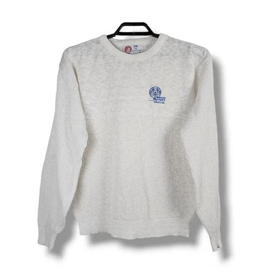 Suéter Vintage Olimpiadas Especiales Talla Mediana Algodón Tejido Blanco Hecho en EE. UU. Foto 1 de 4