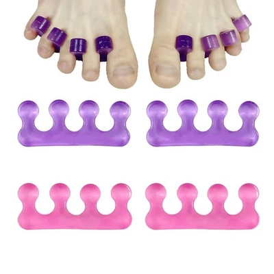 4 peças separadores de dedo do pé para pedicure, fácil limpeza de esmalte para dedos e unhas dos pés - Imagem 1 de 4