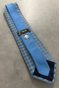 Versace 100% Silk Men’s Tie with Medusa Logo On Back. Made In Italy. - Picture 1 of 8