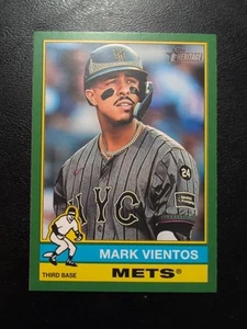 2025 Topps Heritage Mark Vientos #278 Green Border Parallel New York Mets - Picture 1 of 3