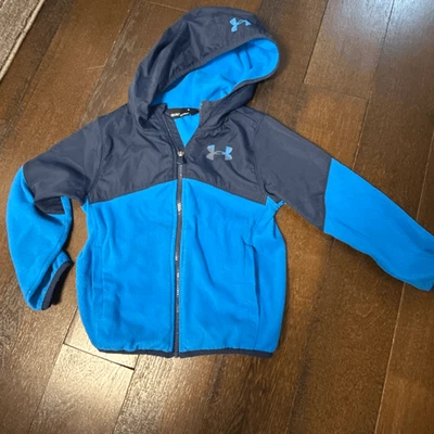 Under Armour Niños Niños Chaqueta Talla 6 Equipo Frío Polar Azul Exterior Jugar Foto 1 de 4