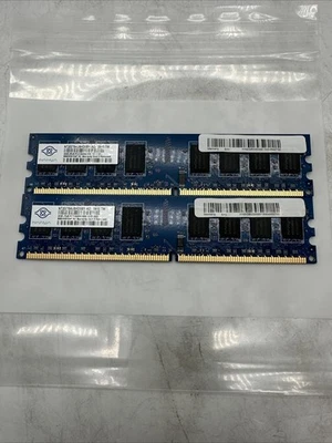 LOT OF 2 NANYA 2GB 2RX8 PC2-6400U-666-13-E1 (1103) - Image 1 of 2