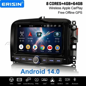4GB+64GB 8 Core Android 14 DAB+ Autoradio Navi CarPlay Wifi Fiat 500L 2012-2017 - Imagen 1 de 24