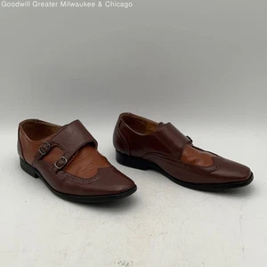 Bocaccio Uomo Men Brown Leather Double Monk Strap Loafer Dress Shoes 5.5 - Picture 1 of 7