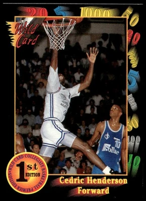 1991 Wild Card Cedric Henderson #87 Georgia Bulldogs  Near Mint or Better - Image 1 of 2