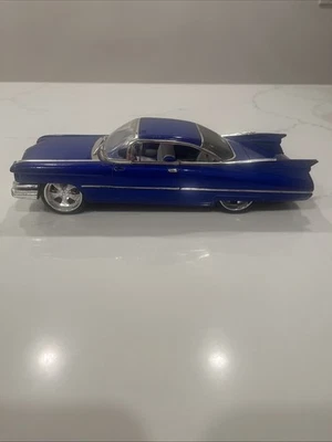 JADA DUB CITY 1959 CADILLAC DEVILLE Blue 1:24 DIECAST MODEL CAR (read) - Image 1 of 4