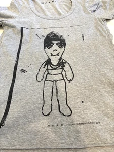 Camiseta Marni para mujer verano manga corta arte gráfico/gris talla 36 pequeña - Imagen 1 de 7