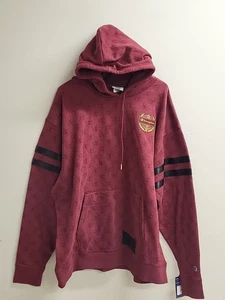 Men's 2X Champion Classic Fleece Hoodie NWT Faux Leather Jock Sports With Logo - Picture 1 of 15