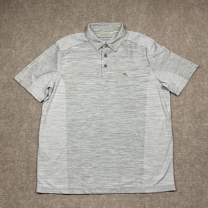 Camisa Polo Tommy Bahama Island Zone Palm Coast Para Hombre Gris Mediana Manga Corta - Imagen 1 de 9