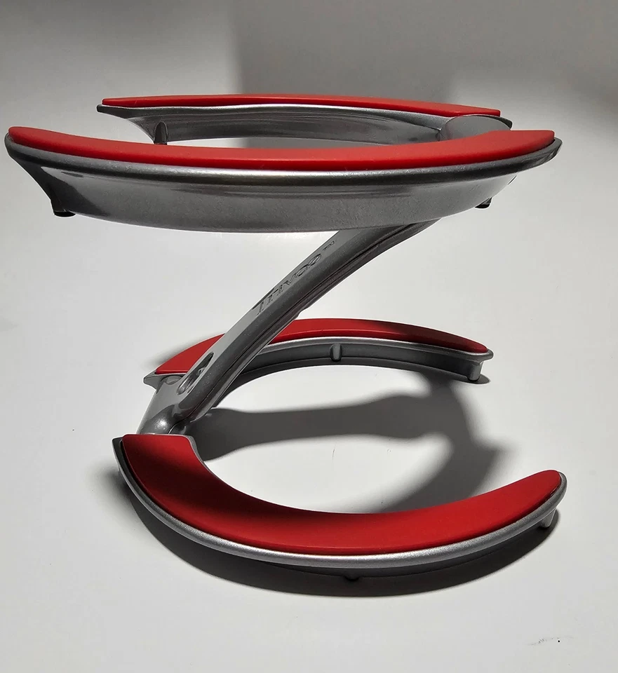 TRIVAE Soporte Tapa, Remache y Soporte de Exhibición TODO EN UNO Ajustable ROJO/PLATEADO  Foto 1 de 2