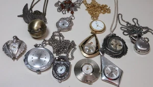 VINTAGE TO NOW LOT OF PENDANT WATCHES BRADLEY SHEFFIELD QUARTZ #1 - Picture 1 of 13
