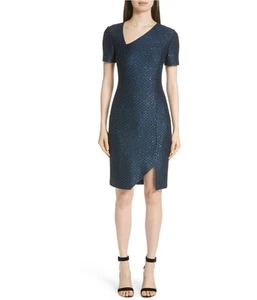 St. John Womens Shimmer Asymmetrical Dress - Picture 1 of 3