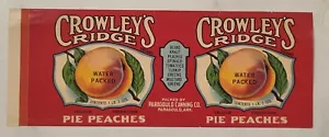 LABEL Crowley's Ridge Paragould Arkansas Pie Peaches - Picture 1 of 1