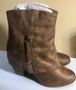 8.5M, 9M- Botas de verano para mujer con acento de encaje sin clasificación color topo, tallas 8.5M, 9.5M NUEVAS - Imagen 1 de 7