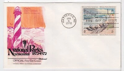 TurtlesTradingPost- Cape Hatteras National Park 1972 #1448-51- Fleetwood FDC - Image 1 of 2