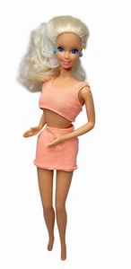 VTG Barbie Doll Blonde Blue Eyes Stamped Mattel Inc 1966 Malaysia~Ring/Earrings - Picture 1 of 5