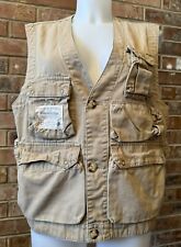 VTG Abercrombie and Fitch 1892 Vest Men Small  Tan Adirondack Forest and Stream