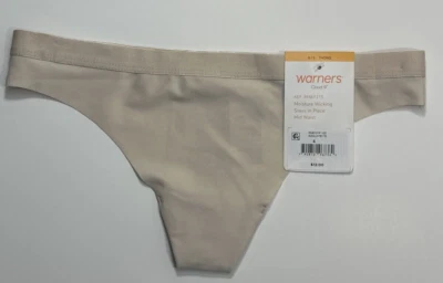 Warner's Cloud 9 Smooth Invisible Thong Panty RX8101P Size S/5 NWT Beige - Image 1 of 3