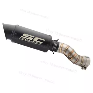 Silenciador 51 mm para Kawasaki Z900 2017-2023 Slip On negro punta de escape tubo de enlace medio - Imagen 1 de 11