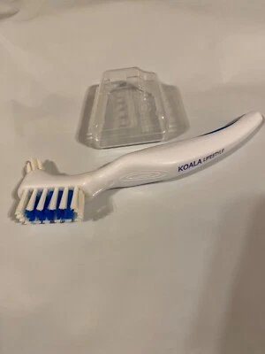 Denture Cleaning Brush w/Case False Teeth Night Guards 3 Pieces - Image 1 of 2