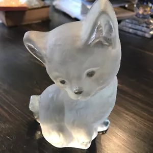 Fermacarte vintage vichingo vetro artistico smerigliato fatto a mano gatto gattino statuina - Foto 1 di 5