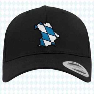 Original Yupoong Freistaat Bayern Bavaria Wappen Curved Snapback Cap bestickt - Bild 1 von 4