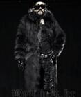 Men's Faux Fur Gothic Splicing Warm Parka Snow Coat Long Windproof Outwear