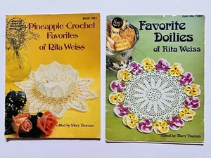 Folleto vintage de crochet favorito de rita blanco + piña lote de 2 - Imagen 1 de 11