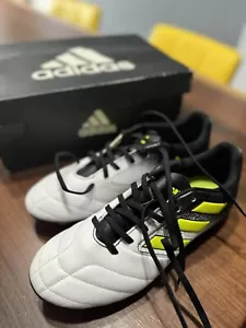 NEW ADIDAS ACE 17.4 FG Soccer Cleats White/Black/neon YellowWomen's Size 8 - Picture 1 of 3