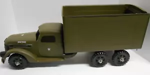 1940er Buddy L International Army Truck mit hohen Seiten und Hecktüren, restauriert - Bild 1 von 13