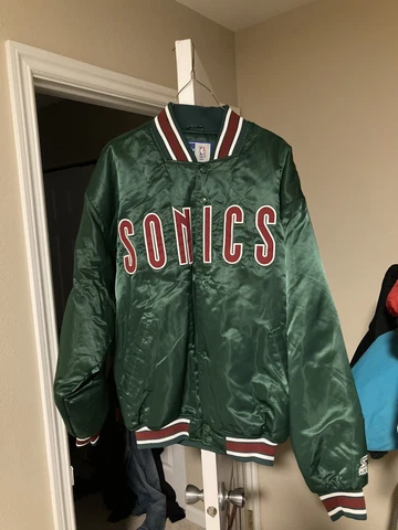 Seattle SuperSonics Satin Starter Jacket XL! Sonics Vintage Nba Cover