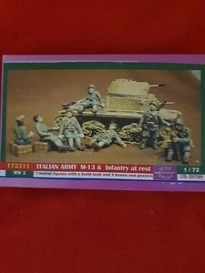 SOLDATINI 1/72 MEY SWORD ITALIAN ARMY M-13 & INFANTRY AT REST n 72311 - Foto 1 di 2